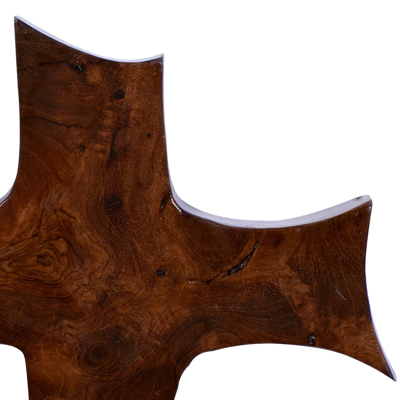 Brown Teak Wood Eclectic Style Wall Decor 14" x 10" x 1"