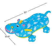 Pool Central 3ft. Blue Children's Inflatable Hippo Swimming Pool Rider