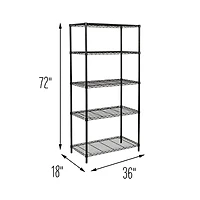 Honey Can Do 5 Tier Black Shelf