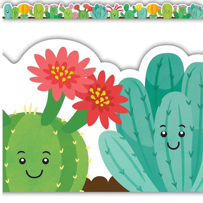 Teacher Created Resources® Happy Cactus Crew Die-Cut Border Trim, 6 Pack of 12