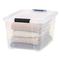 IRIS® 32qt. Buckled Clear Boxes with Clear Buckle Lids, 4ct.
