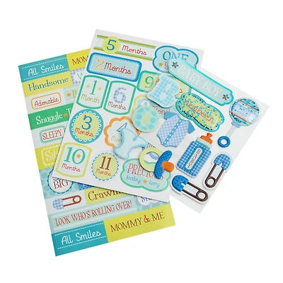 Traditional Baby Boy Dimensional Sticker Flip Pack by Recollections™