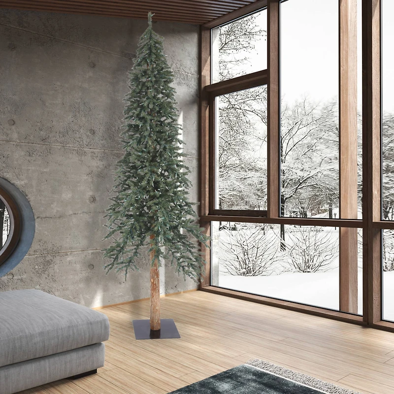 9ft. Unlit Natural Bark Alpine Artificial Christmas Tree