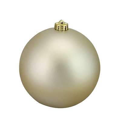 6" Champagne Gold Shatterproof Matte Commercial Christmas Ball Ornament
