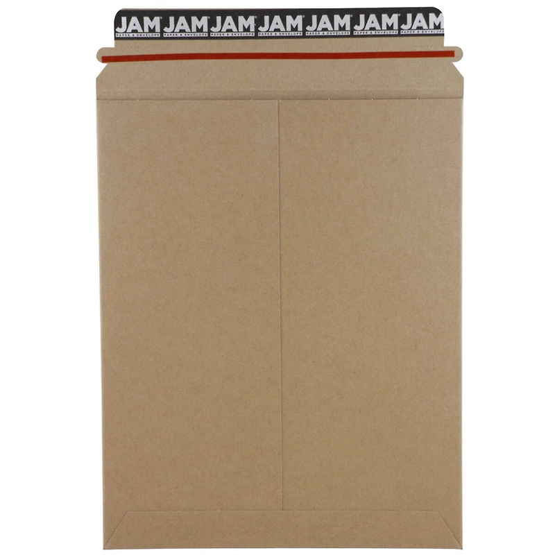 JAM Paper 9" x 11.5" Brown Kraft Flat Photo Mailer Peel & Seal Closure Envelopes, 6ct.