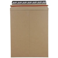 JAM Paper 9" x 11.5" Brown Kraft Flat Photo Mailer Peel & Seal Closure Envelopes, 6ct.