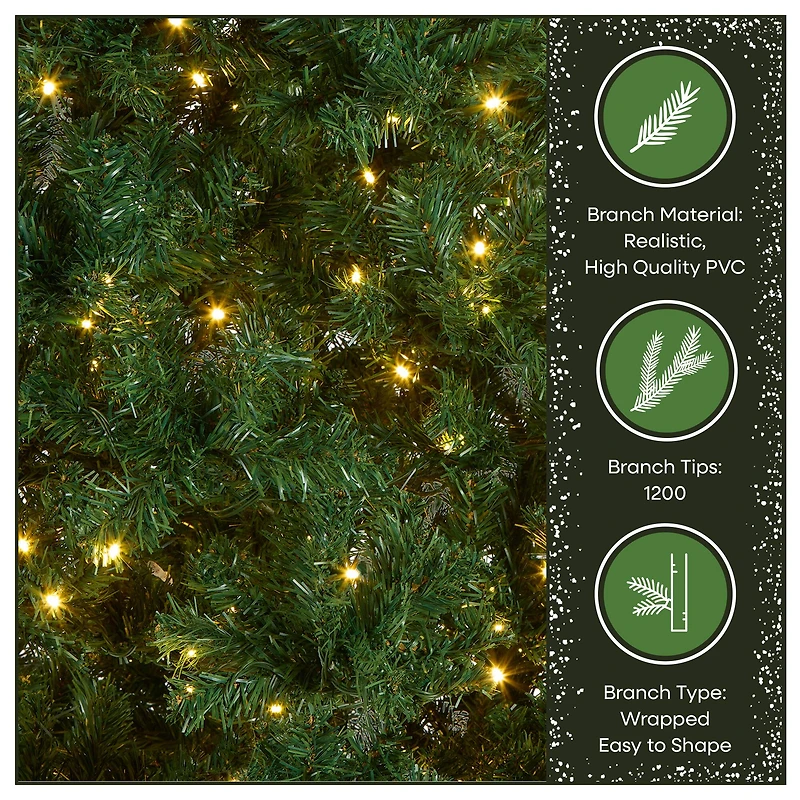 7.5ft. Pre-Lit Linden Spruce Artificial Christmas Tree