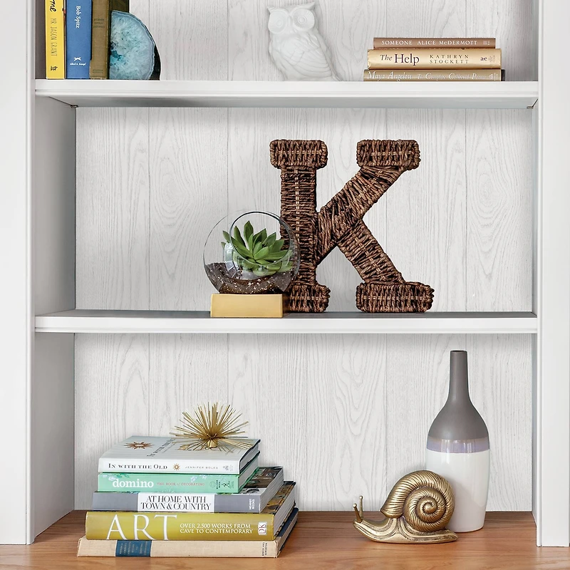 InHome Timber White Peel & Stick Wallpaper