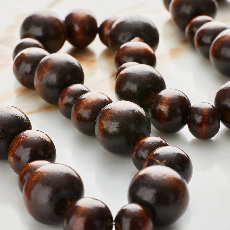 Brown Wood Round Beads by Bead Landing™