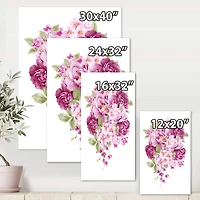 Designart - Pink Retro Flowers