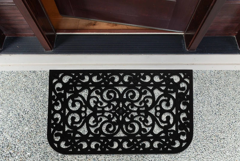 DII® Scroll Pin Rubber Doormat