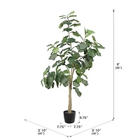 8ft. Potted Artificial Fiddle Tree