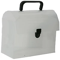 JAM Paper Clear 6" x 9" Plastic Art Case Lunchbox