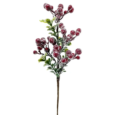 11" Snowy Red Berry & Leaf Pick by Ashland®