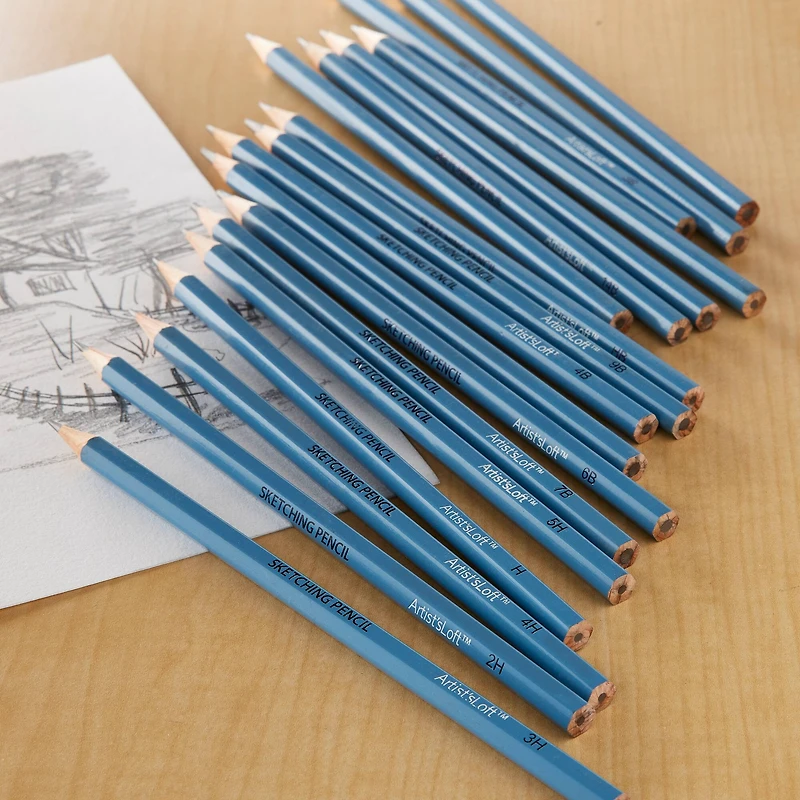 12 Packs: 18 ct. (216 total) Graphite Sketching Pencil Set by Artist's Loft™