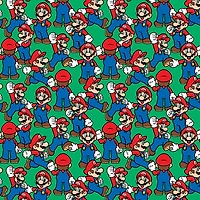 Nintendo® Super Mario Green Packed Mario Cotton Fabric
