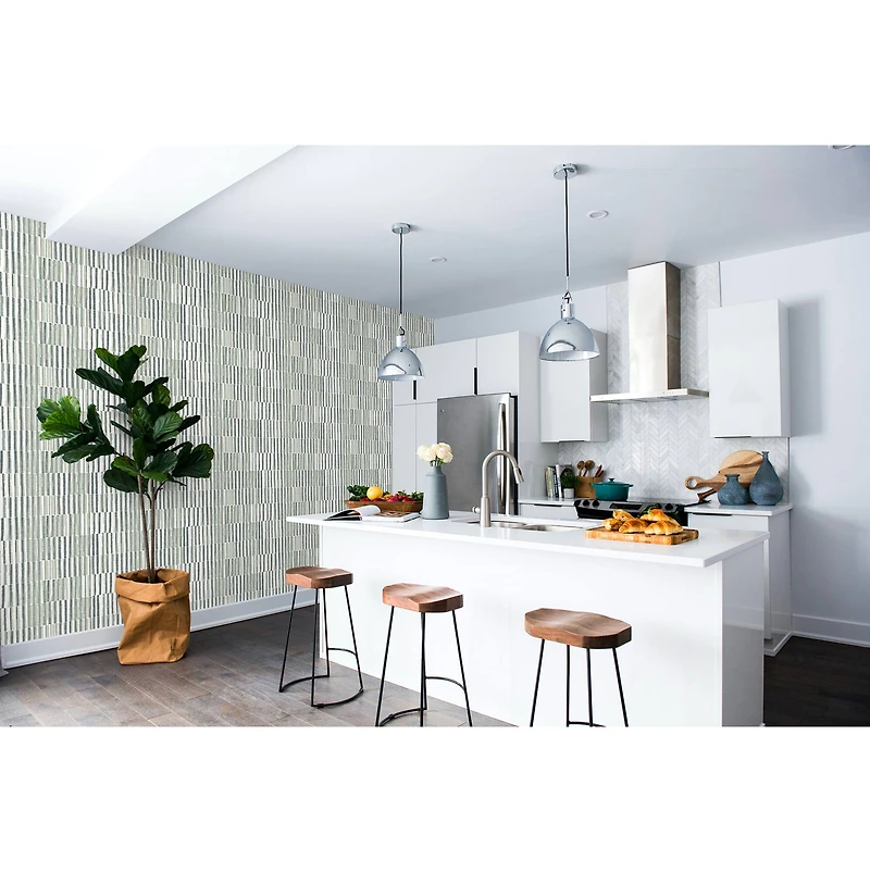 NuWallpaper Kingston Gray Peel & Stick Wallpaper