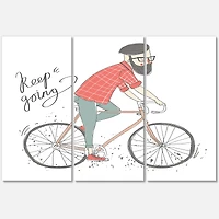 Designart - Hipster Man On A Bicycle