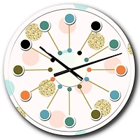 Designart 'Gold Chic Design Iii Mid-Century Modern Wall Clock