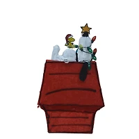 Peanuts® 2ft. 3D Pre-Lit Snoopy on Dog House with Star Yard Art