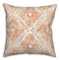 Orange Ikat Throw Pillow