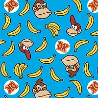 Nintendo® Donkey Kong™ Banana Blue Cotton Fabric 