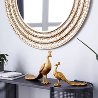 Gold Peacock Sculpture Set