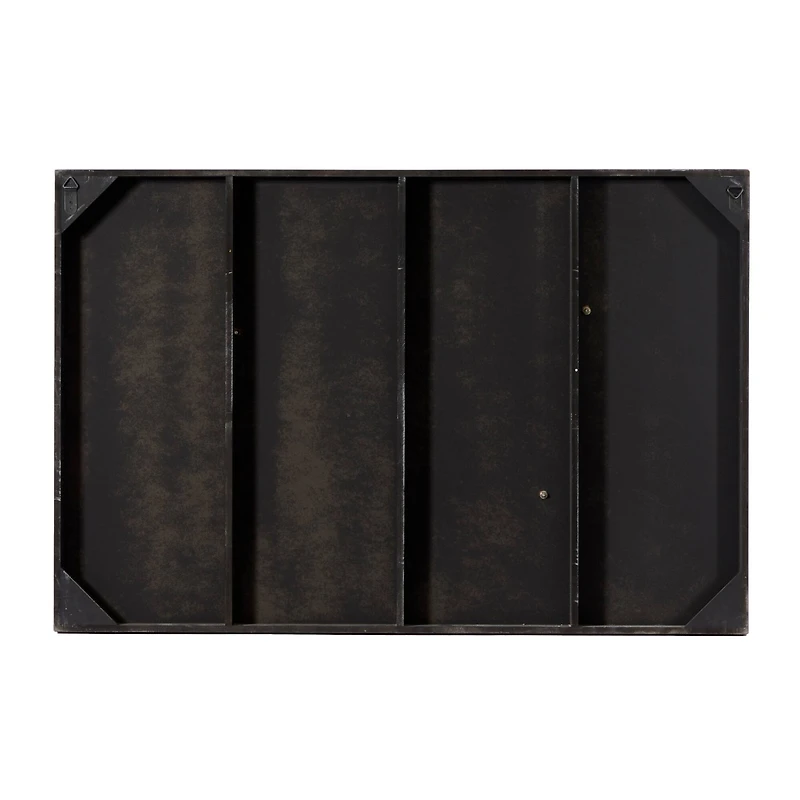 47" White Wood Industrial Plane Blueprint Wall Décor