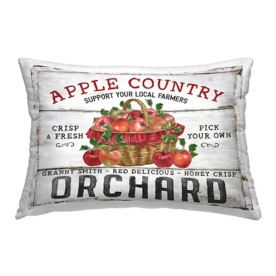 Stupell Industries Rustic Apple Orchard Decorative Printed Throw Pillow