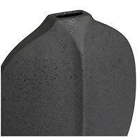 CosmoLiving by Cosmopolitan Black Ceramic Textured Vase Set of 2 18", 13"