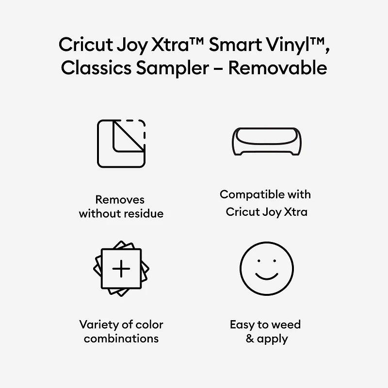 Cricuit Joy Xtra™ Removable Smart Vinyl™ Classics Sampler, 3ct.
