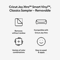 Cricuit Joy Xtra™ Removable Smart Vinyl™ Classics Sampler, 3ct.
