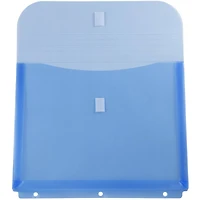 JAM Paper 9.5" x 11.5" Hook & Loop Closure 3-Hole Punch Plastic Envelopes