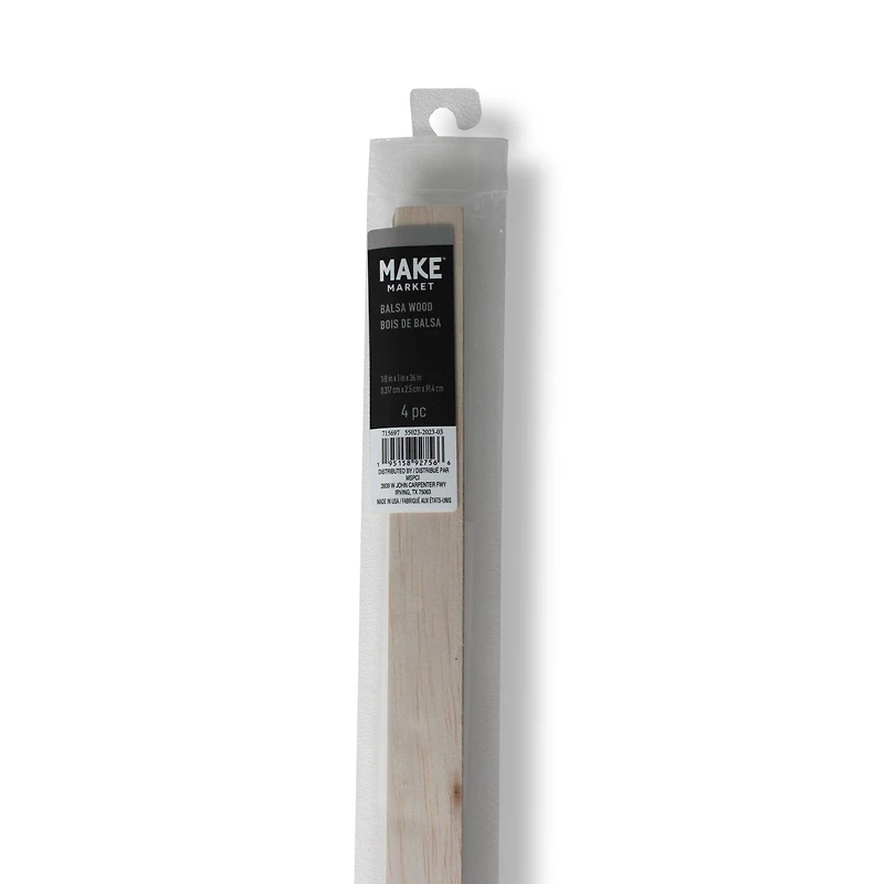 1/8" x 1" x 36" Balsa Wood Slats, 4ct by Make Market®