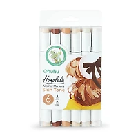 Ohuhu® Honolulu Dual Tip Skin Tone Alcohol Markers, 6ct.