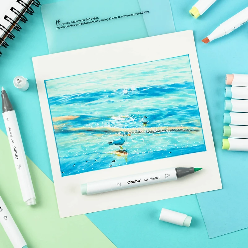 Ohuhu® Honolulu Dual Tip Pastel Alcohol Markers, 6ct.