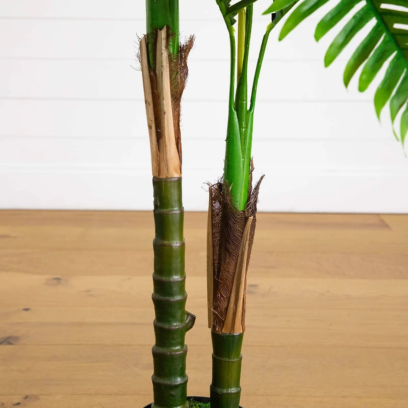 4ft. UV Resistant Artificial Double Robellini Palm Tree (Indoor/Outdoor)
