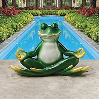 Design Toscano 12" Strike a Pose Zen Yoga Frog Statues, 2ct.