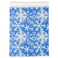 JAM Paper Blue & White Snowflakes Open End Catalog Premium Foil Envelopes