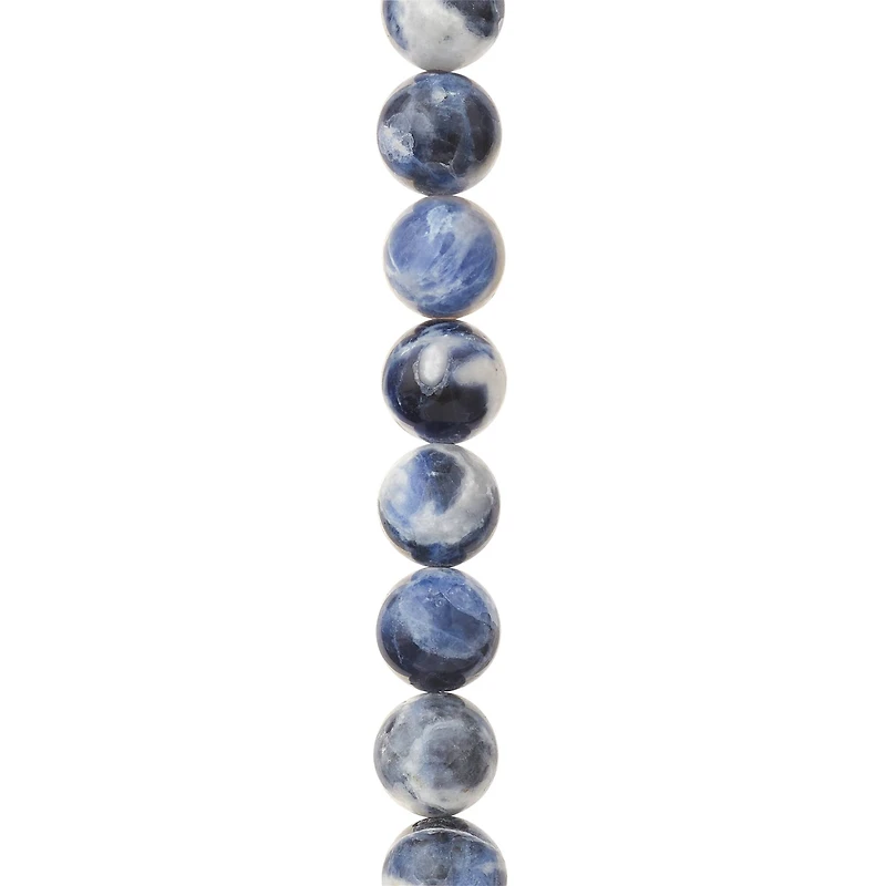 Blue Sodalite Stone Round Beads, 10mm by Bead Landing™