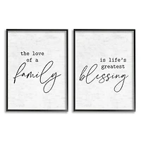 Stupell Industries Love of Family is Life's Greatest Blessing Minimal Quote Framed Wall Art
