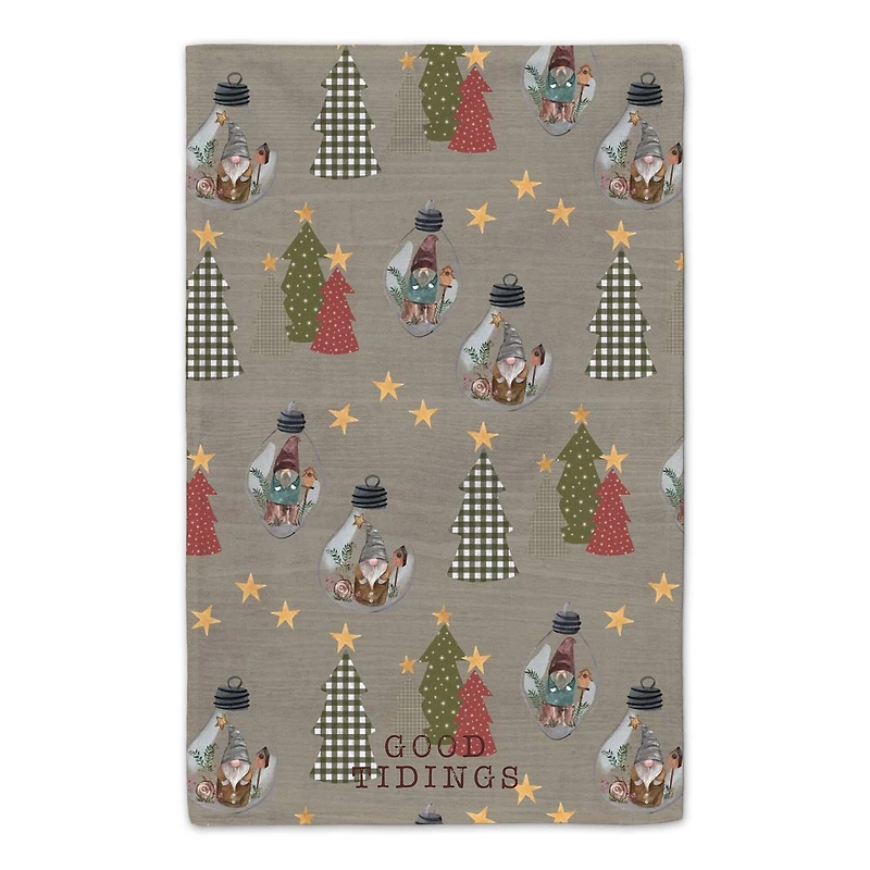 Good Tidings Tree & Globe Pattern Tea Towel Set