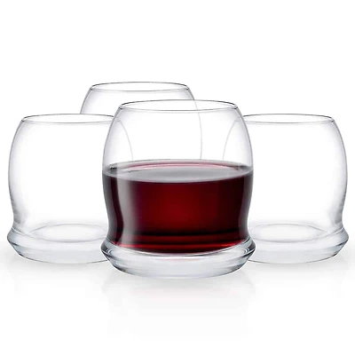 JoyJolt® Cosmos Crystal Stemless Wine Glasses, 4ct.