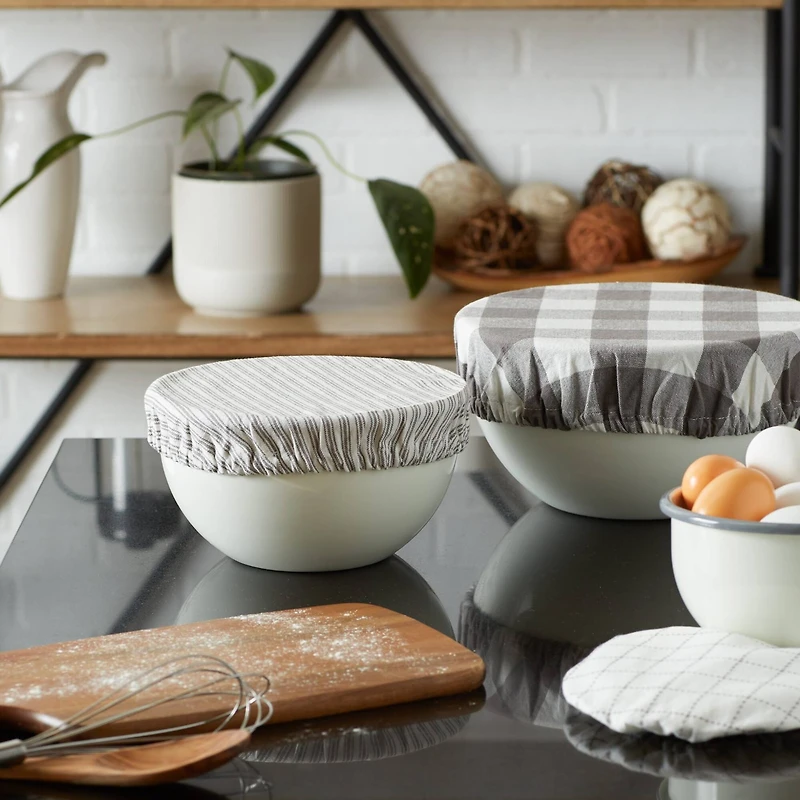 DII® Assorted Gray Farmhouse Woven Dish Cover Set