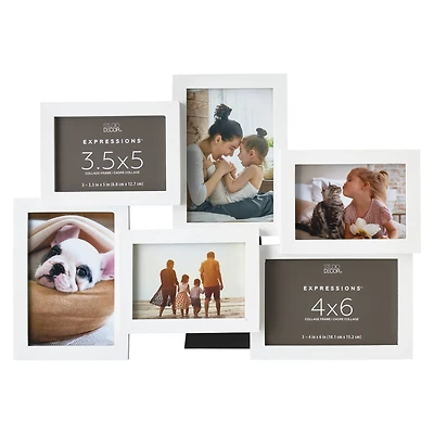 Expressions™ 6 Opening White Collage Frame by Studio Décor®