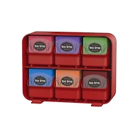 Mind Reader Red 6 Drawer Tea Bag Holder