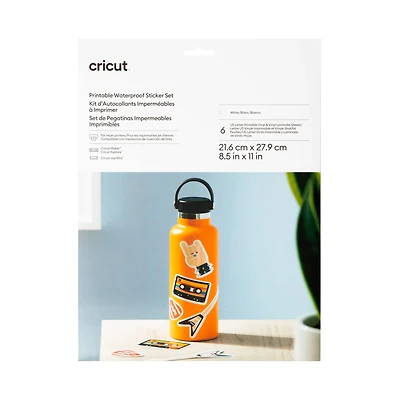 Cricut® White US Letter Waterproof Sticker Set, 6ct.