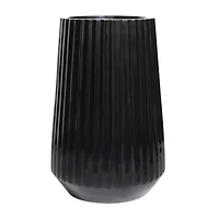 24" Black Modern Vase