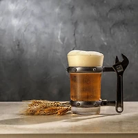 JoyJolt® Tools Collection 17oz. Adjustable Wrench Handle Single Beer Mug