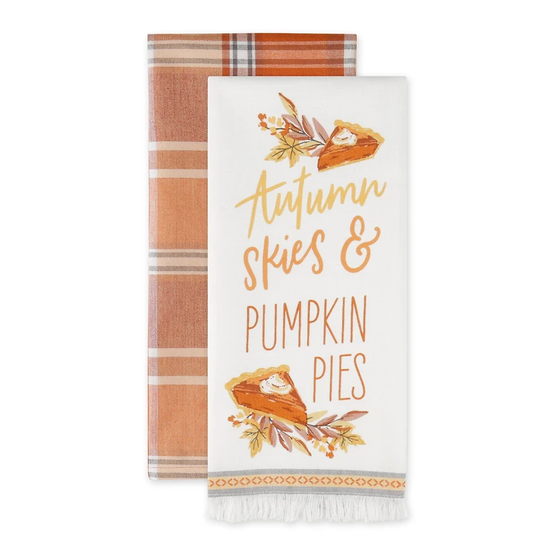 DII® Autumn Skies Pumpkin Pies Dishtowel Set